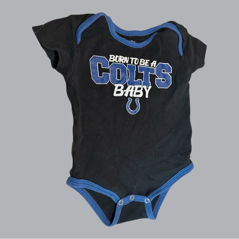 Authentic NFL Indiana Colts Black and Blue Baby Onesie